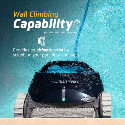 Dolphin Nautilus CC Robotic Pool Vacuum Cleaner All Pools up to 33 FT - Wall Climbing Scrubber Brush