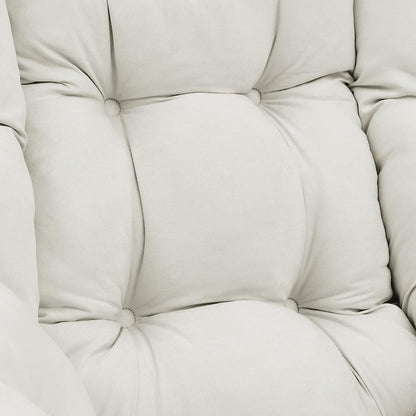 Living and More High Back Sofa Chair, Modern Fabric Lazy Chair, Accent Contemporary Lounge Chair, Cool Grey