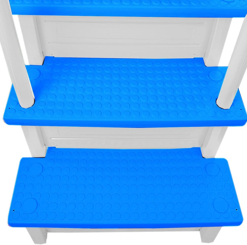 Select Anti-Slip in-Pool Steps | Gray | for Above Ground Swimming Pools | Can Mount to Decks 48" to 54" H | Safety Stairs Capacity Up to 300 lbs