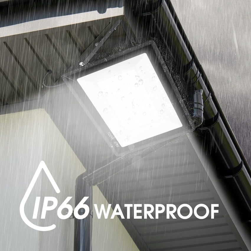 3 Pack 200W LED Flood Light,Super Bright Exterior Security Lights With Plug,IP66 Waterproof Outdoor Flood Light, 22800lm 5000K Daylight White Floodlight for Yard, Garden,Basketball Court, Arena