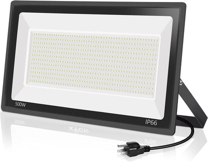 3 Pack 200W LED Flood Light,Super Bright Exterior Security Lights With Plug,IP66 Waterproof Outdoor Flood Light, 22800lm 5000K Daylight White Floodlight for Yard, Garden,Basketball Court, Arena