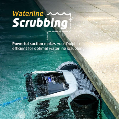Robotic Pool Vacuum Cleaner All Pools up to 30 FT - Scrubber Brush Easy Top Load Filters