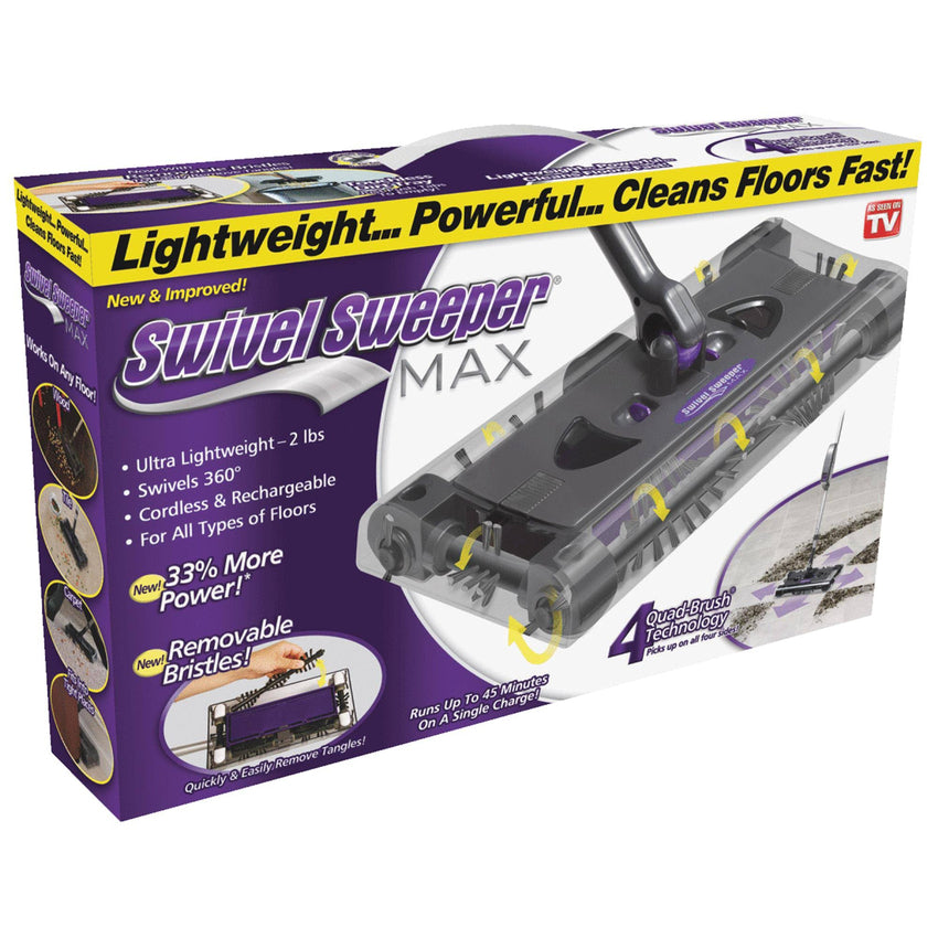 Ontel Products Swsmax Max Cordless Swivel Sweeper New,Removable, Cleanable